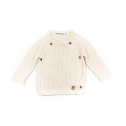 Bamboom Baby Trui Knitted Overslag Wit koop je bij Babywinkel