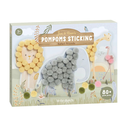Little Dutch Knutselpakket Pompons Safari Friends