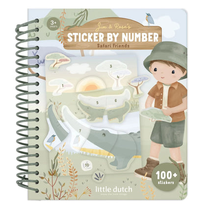 Little Dutch Stickerboek Op Nummer Jim Safari Fiends