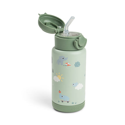 Done by Deer Thermos Rietjesfles Playground Green 340ml