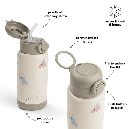 Done by Deer Thermos Rietjesfles Celebration Sand 340ml