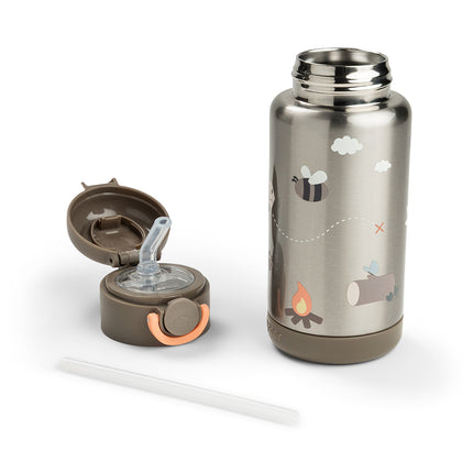 Done by Deer Thermos Rietjesfles Tiny Trails Sand 340ml