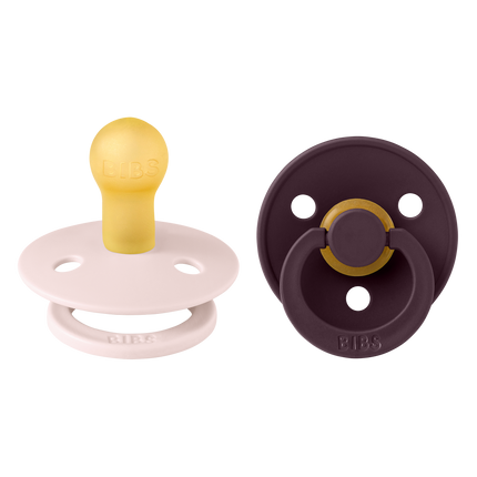 BIBS Spenen Colour 2 PACK Petal/Plum Maat 1