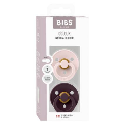 BIBS Spenen Colour 2 PACK  Petal/Plum Maat 2