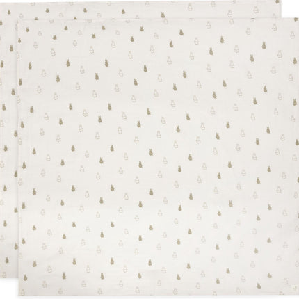 Hydrofiele Doek Large 115x115cm Happy Miffy - Olive Green - 2 Stuks