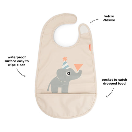 Slabbetje met klittenband Celebration Sand