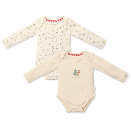 2-pack romper lange mouw Little Christmas