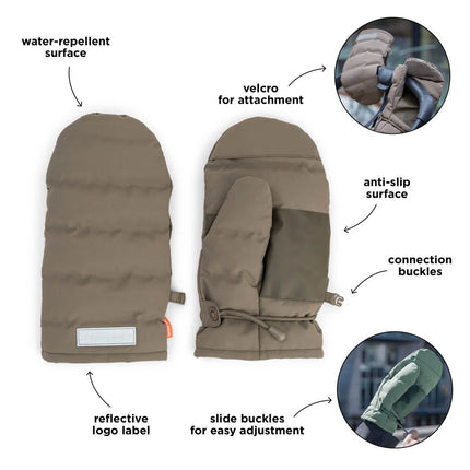 Done by Deer Kinderwagenwanten Taupe