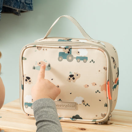 Done By Deer Tiny Thermos Lunchtas Tiny Farm Sand 2,8L