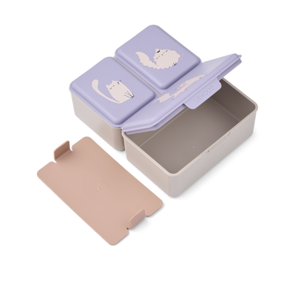 Liewood Lunchbox Driss Cat / Warm lilac