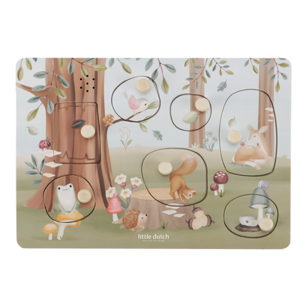 Little Dutch Geluidenpuzzel Forest Friends