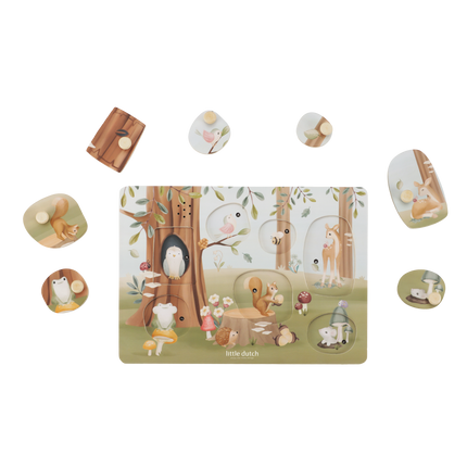 Little Dutch Geluidenpuzzel Forest Friends