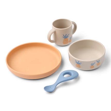Liewood Kinderservies Set Vivi Pineapple / Sandy