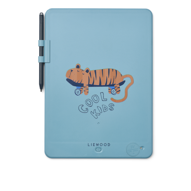 Liewood Tekentablet Tiger / Beach blue 25,4cm