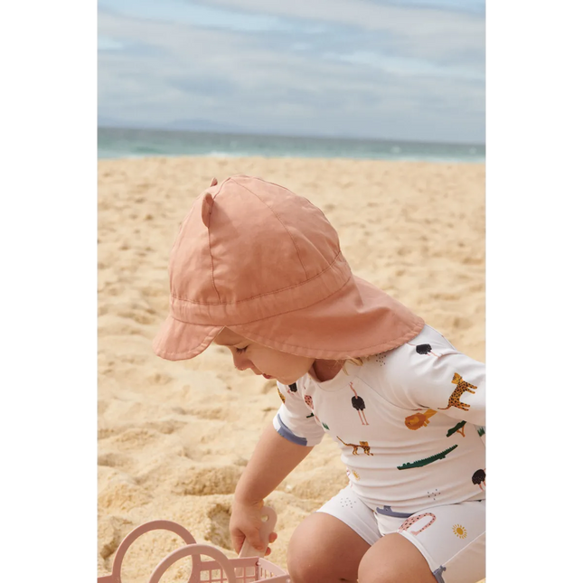 Liewood Zonnehoedje Baby Gorm Omkeerbare Peach / Seashell / Pale Tuscany