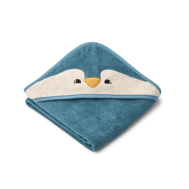 Liewood Badcape Baby Albert Penguin Ocean View Mix koop je bij Babywinkel