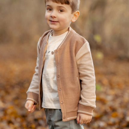 Gebreid vest Brown/Taupe