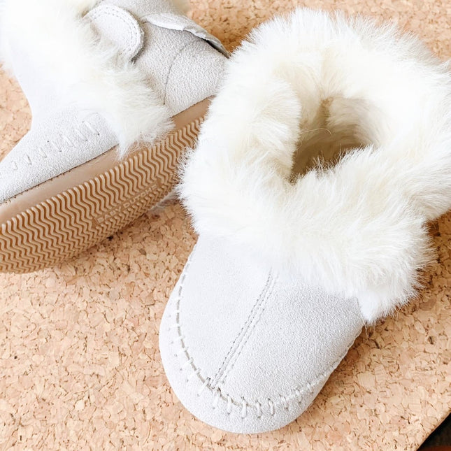 Baby Dutch Baby Schoentjes Hoog Grijs koop je bij Babywinkel