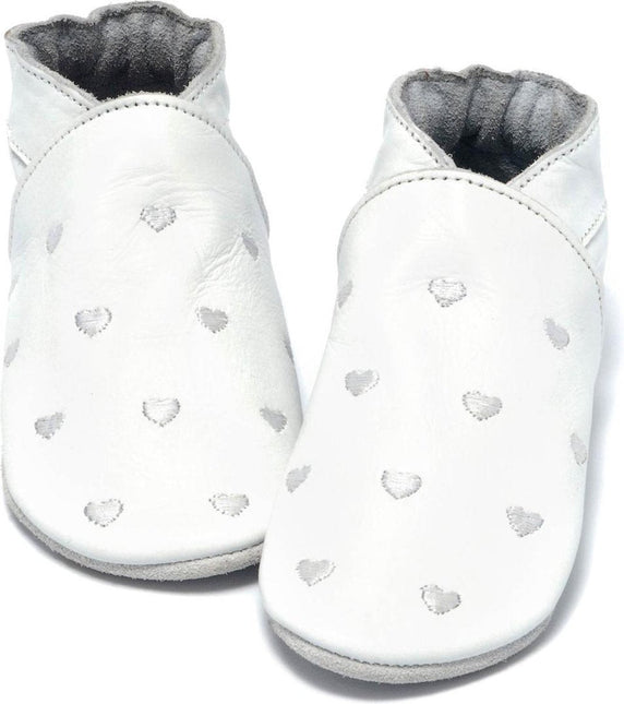 Baby Dutch Babyschoentjes Wit Hartjes - Baby Dutch - Babywinkel - 8719558442706