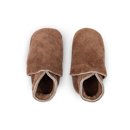 Baby Dutch Babyslofjes Uni Dark Brown Suède - Baby Dutch - Babywinkel - 8719558440856