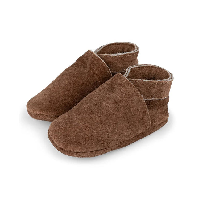 Baby Dutch Babyslofjes Uni Dark Brown Suède - Baby Dutch - Babywinkel - 8719558440856