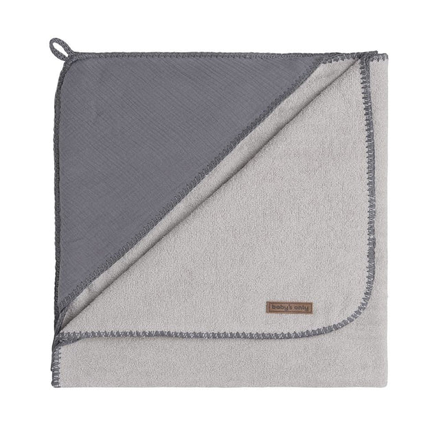 Baby's Only Badcape Baby Breeze Antraciet 75x85 - Baby's Only - Babywinkel - 8720088331156
