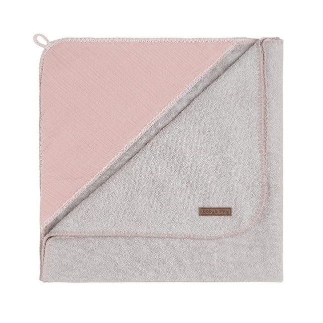 Baby's Only Badcape Baby Breeze Oud Roze 75x85 - Baby's Only - Babywinkel - 8720088331132