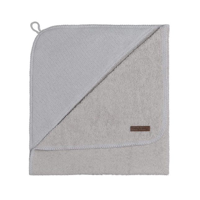 Baby's Only Badcape Baby Classic Zilver/Grijs 75x85cm - Baby's Only - Babywinkel - 8719497042722