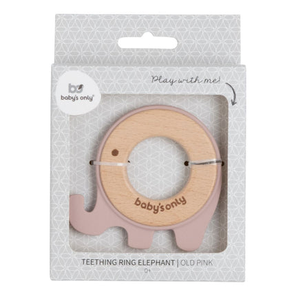 Baby's Only Bijtring Olifant Oud Roze - Baby's Only - Babywinkel - 8720512364651