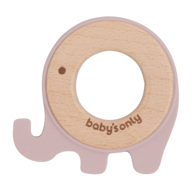 Baby's Only Bijtring Olifant Oud Roze - Baby's Only - Babywinkel - 8720512364651