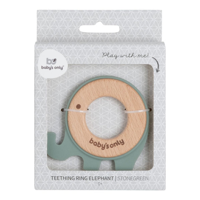 Baby's Only Bijtring Olifant Stonegreen - Baby's Only - Babywinkel - 8720512364668