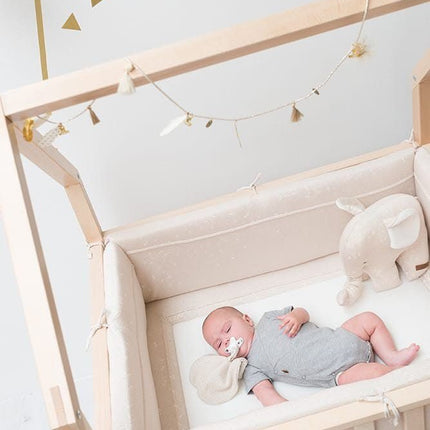 Baby's Only Boxkleed Sparkle Melee Goudmint 75x95cm - Baby's Only - Babywinkel - 8719497048038