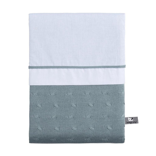 Baby's Only Dekbedovertrek Cable Stonegreen 100x135cm koop je bij Babywinkel