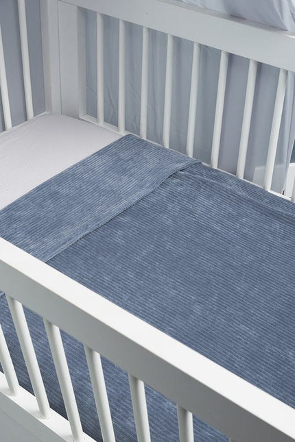 Baby's Only Ledikantdeken Sense Vintage Blue - Baby's Only - Babywinkel - 8720088336243