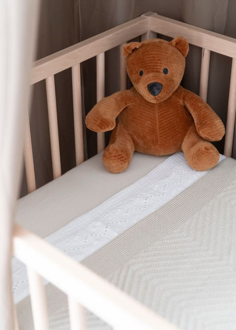 Baby's Only Ledikantlaken Calm Wit met Broderie - Baby's Only - Babywinkel - 8720791358938