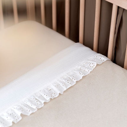 Baby's Only Ledikantlaken Calm Wit met Ruffle - Baby's Only - Babywinkel - 8720791358952