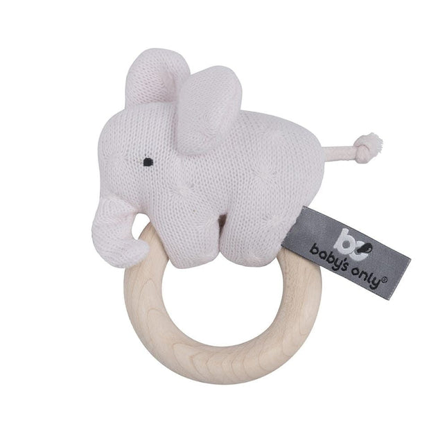 Baby's Only Rammelaar Hout Olifant Classic Roze - Baby's Only - Babywinkel - 8719497046706