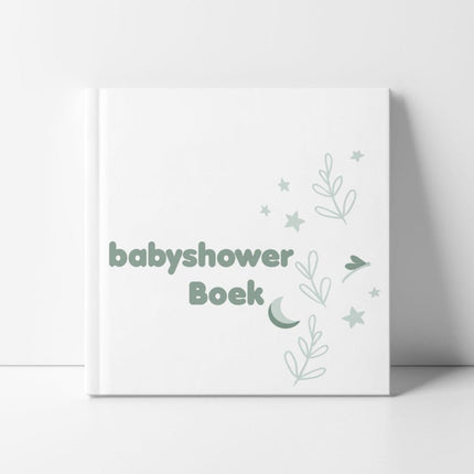 Babyshowerboek wit - groen - Babywinkel - 9789083067773