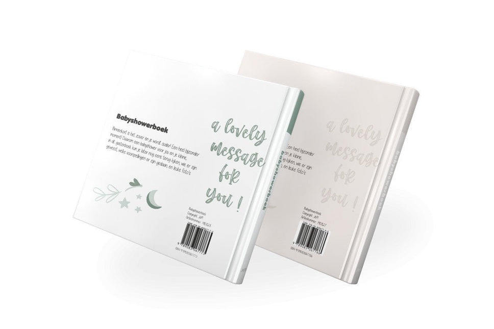 Babyshowerboek wit - groen - Babywinkel - 9789083067773
