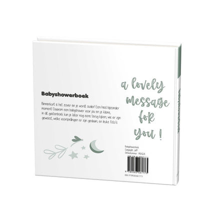 Babyshowerboek wit - groen - Babywinkel - 9789083067773