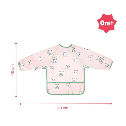 Badabulle Slabbetje Lange Mouwen Roze - Babywinkel - 3661276174153