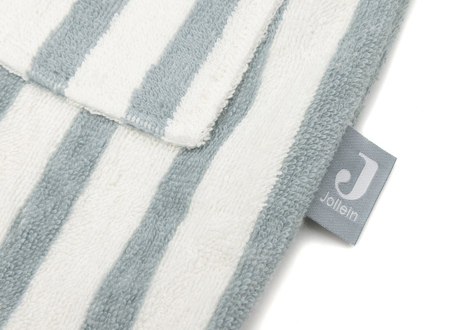 Jollein Badjas Baby Stripe Terry - Sea Green - Gots koop je bij Babywinkel