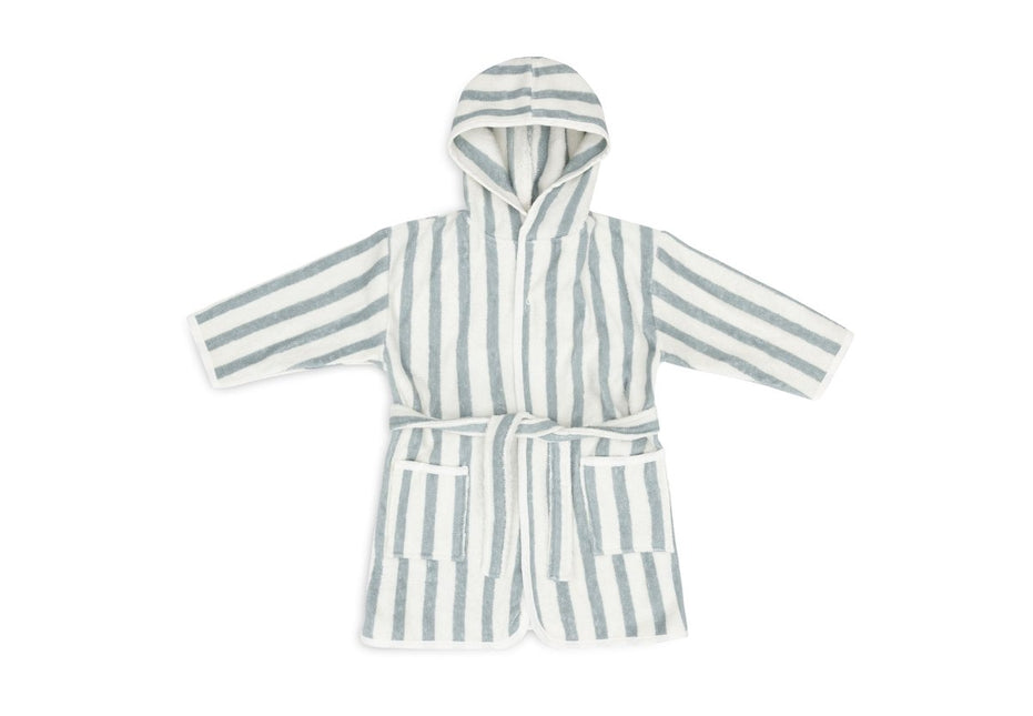 Badjas Stripe Terry - Sea Green - GOTS - Babywinkel - 060 - 808 - 68085