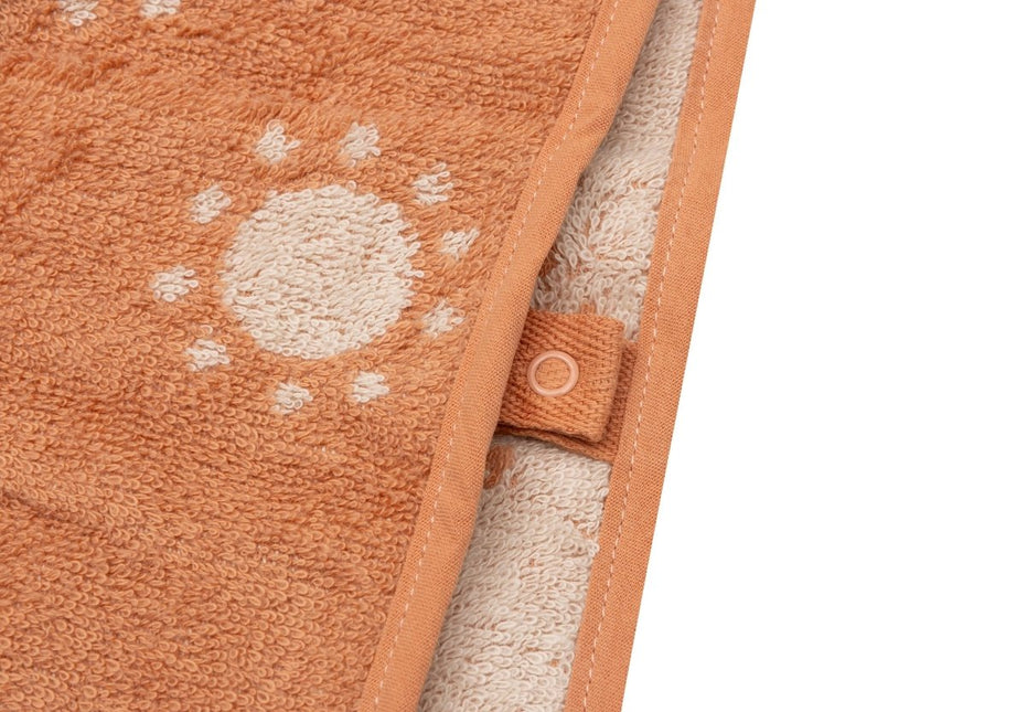 Badponcho Badstof - Jacquard Light Terra koop je bij Babywinkel