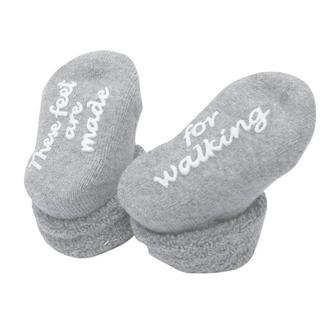 BamBam Babysokjes Deze Voeten Zijn Gemaakt Om Te Wandelen 0 - 3 mnd koop je bij Babywinkel