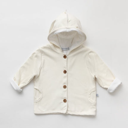 Bamboom Baby Vestje Met Capuchon Creme - Bamboom - Babywinkel - 8053306052190