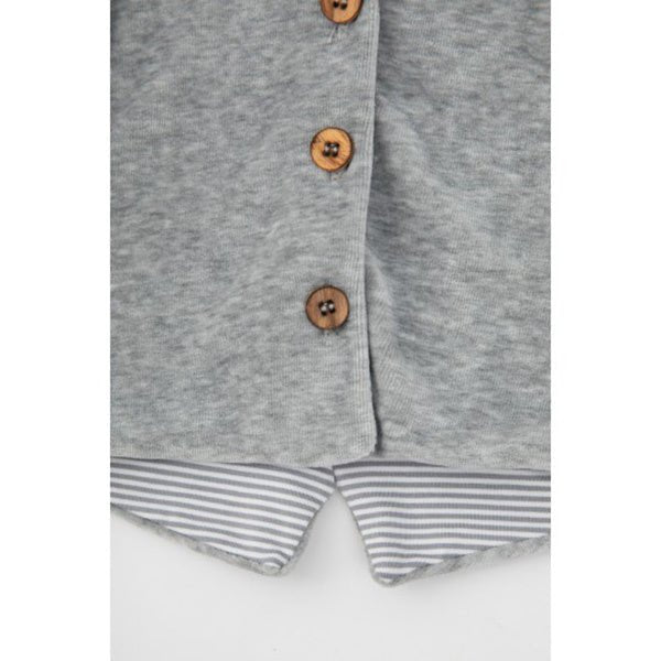 Bamboom Baby Vestje Met Capuchon Velvet Grijs Mele - Bamboom - Babywinkel - 8053306053029