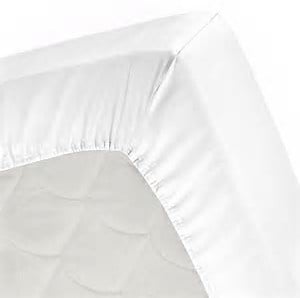 Bamboom Hoeslaken Ledikant Jersey Uni Wit 60x120cm - Bamboom - Babywinkel - 8056732330566