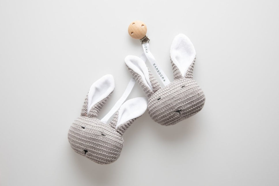 Bamboom Knuffel Met Clip Warm Grijs - Bamboom - Babywinkel - 8053306051506