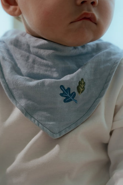 Bandana slab set van 2 - Pure Denim Blue - Babywinkel - 8721122584743